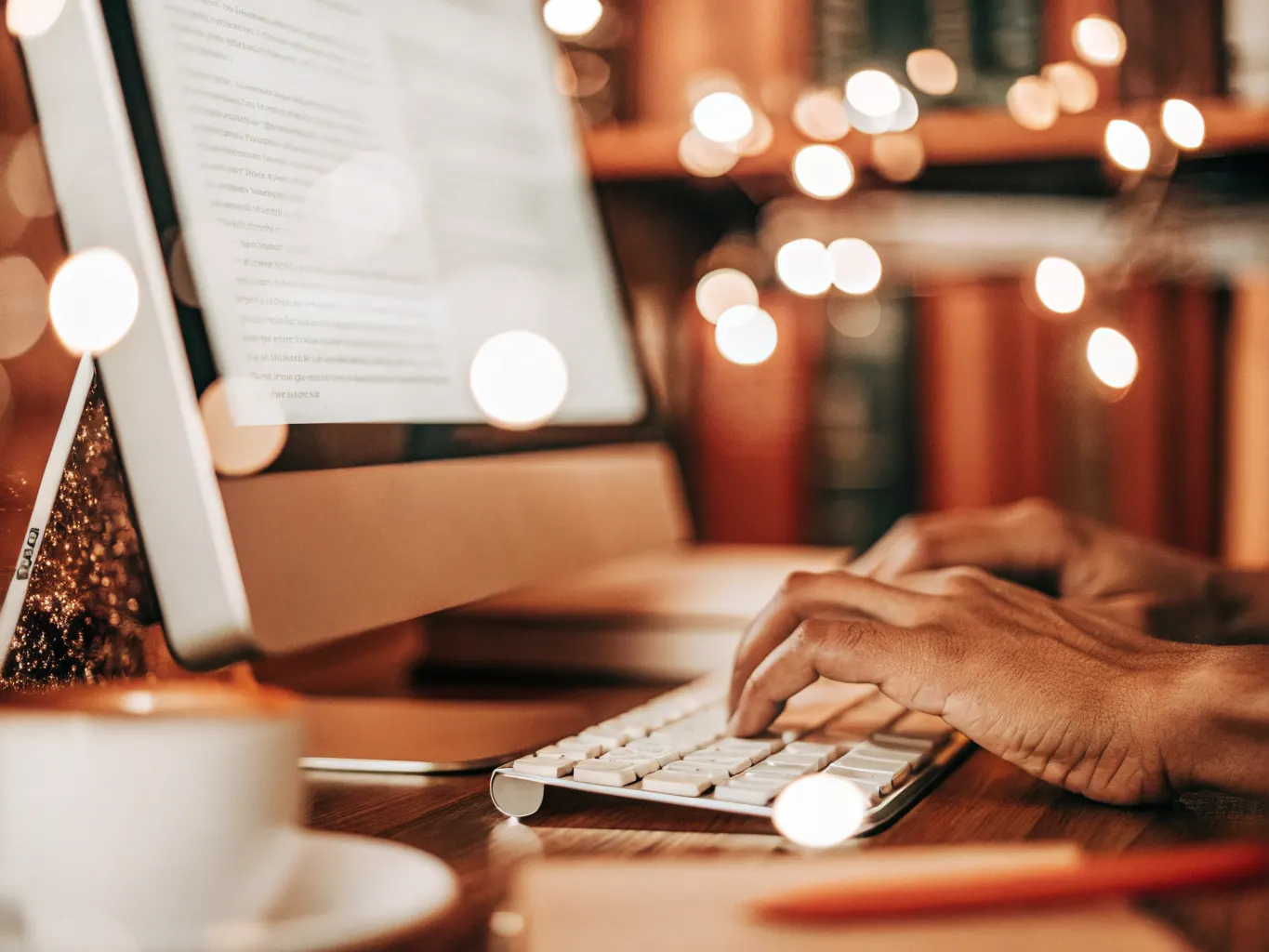 Content creator writing hospitality blog articles for SEO back-linking strategy