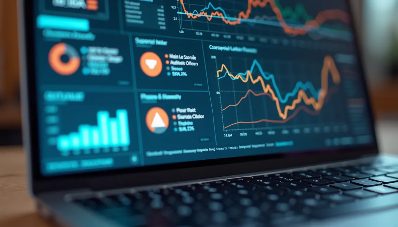 Marketing analytics dashboard showing restaurant business growth metrics